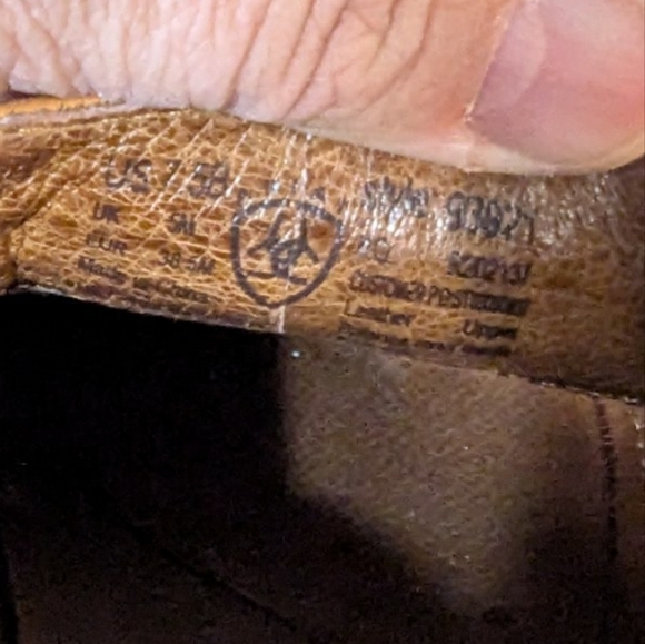 Ariat Womens Tan Leather Camel Slip-On Clogs Size 7.5B - Picture 11 of 13